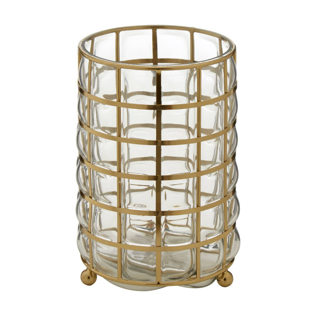 Premier Housewares Martina Medium Blown Glass Hurricane Lamp