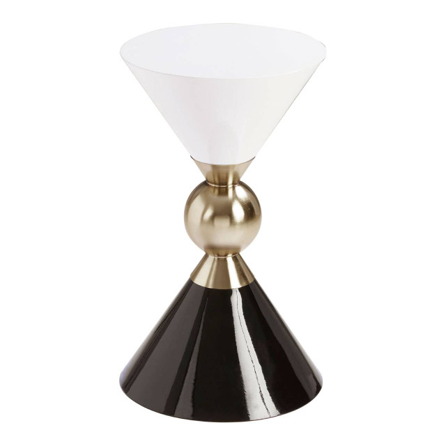 Premier Housewares Martini Gold And Black Side Table