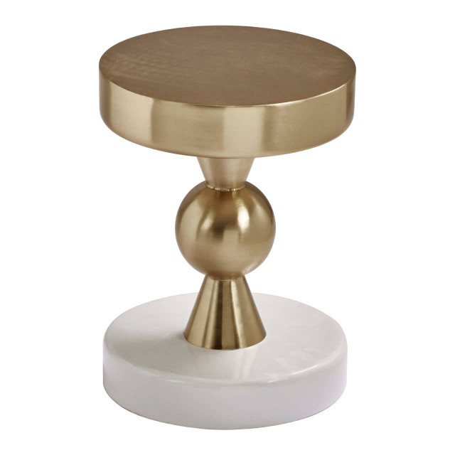 Premier Housewares Martini Gold And Ivory Side Table
