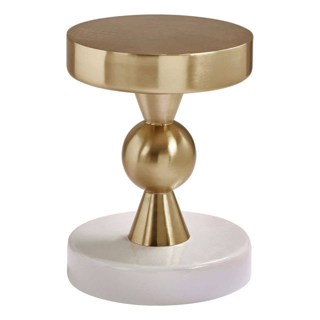 premier housewares Martini Gold And Ivory Side Table