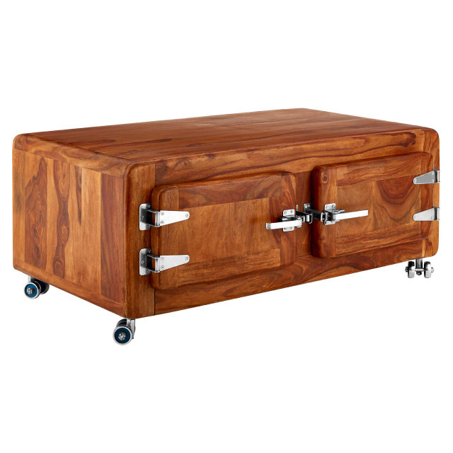 Premier Housewares Marwar Two Drawer Wooden Coffee Table