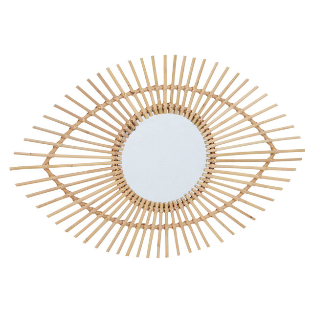 Premier Housewares Mataram Natural Rattan Eye Shape Wall Mirror