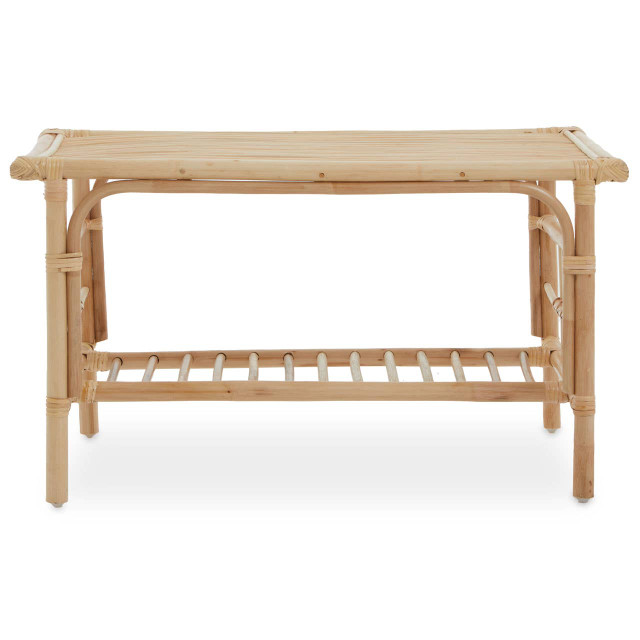 Premier Housewares Mataram Natural Rattan Rectangular Coffee Table