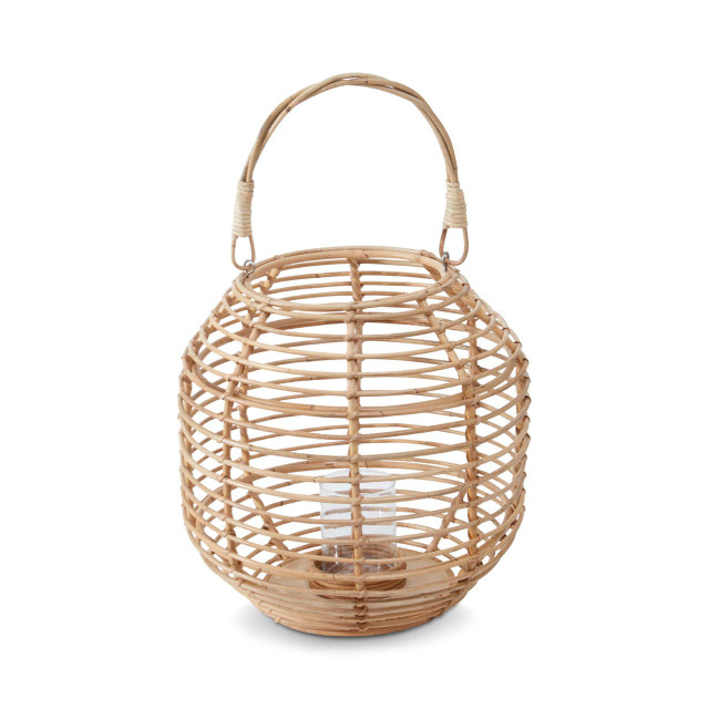 Premier Housewares Mataram Natural Rattan Round Lantern