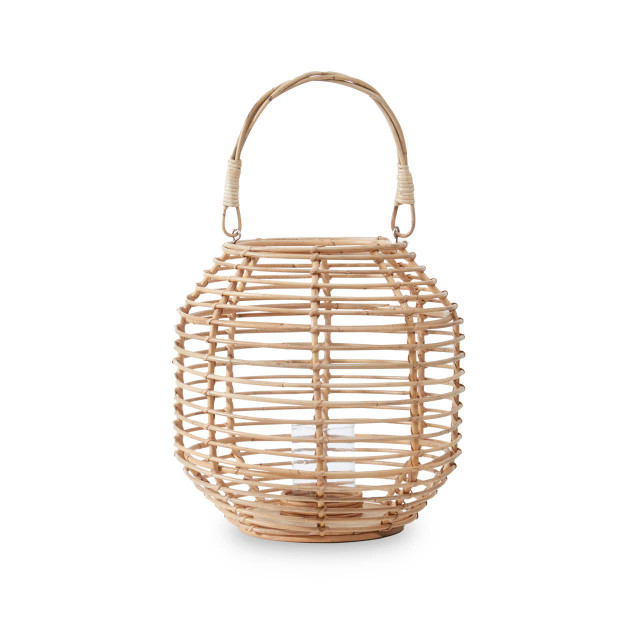 premier housewares Mataram Natural Rattan Round Lantern