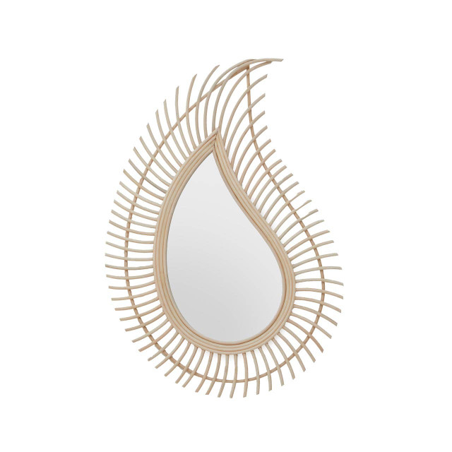 Premier Housewares Mataram Teardrop Natural Rattan Wall Mirror