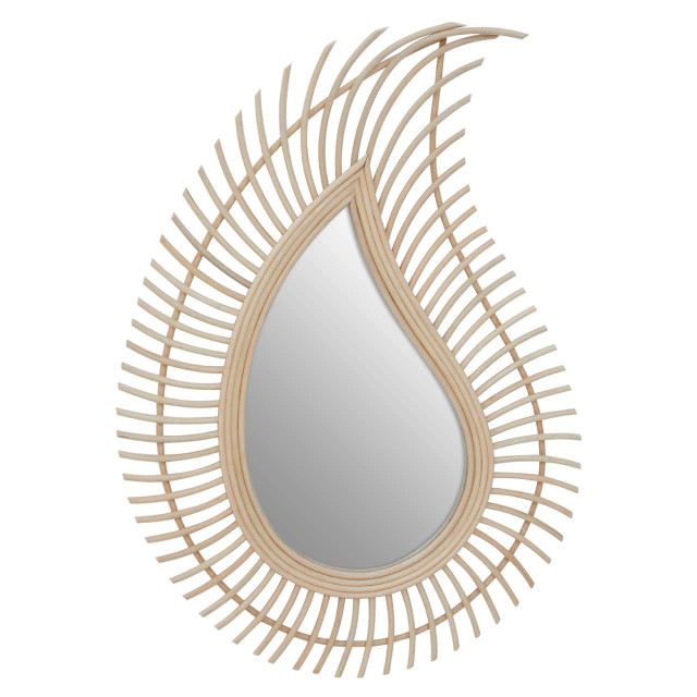 Premier Housewares Mataram Teardrop Natural Rattan Wall Mirror