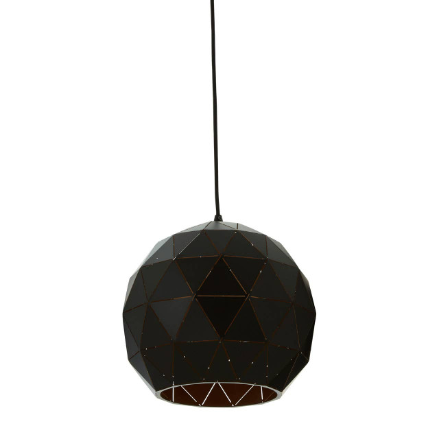 Premier Housewares Mateo Extra Small Black And Copper Pendant Light