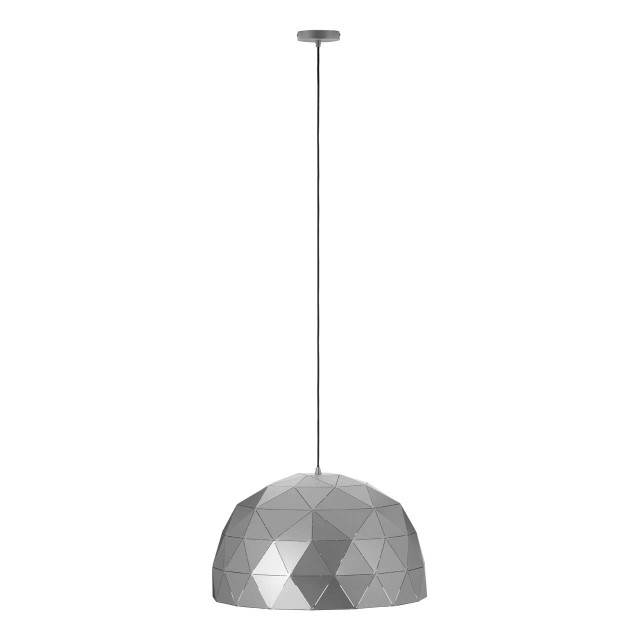 Premier Housewares Mateo Large Silver Dome Pendant Light