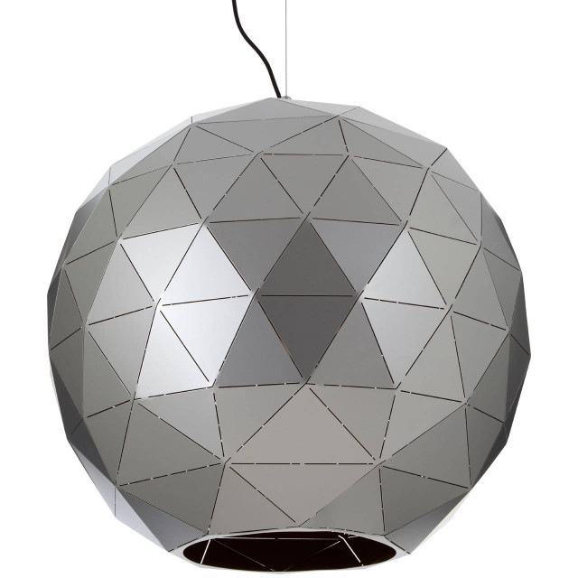 Premier Housewares Mateo Large Silver Finish Pendant Light