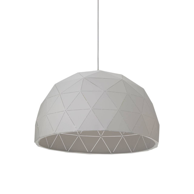 Premier Housewares Mateo Large White Dome Pendant Light
