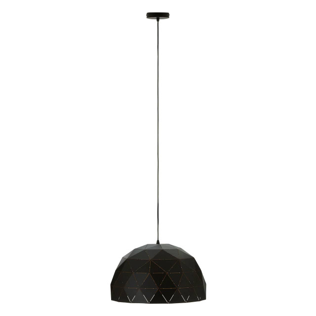 premier housewares Mateo Medium Black and Copper Dome Pendant Light