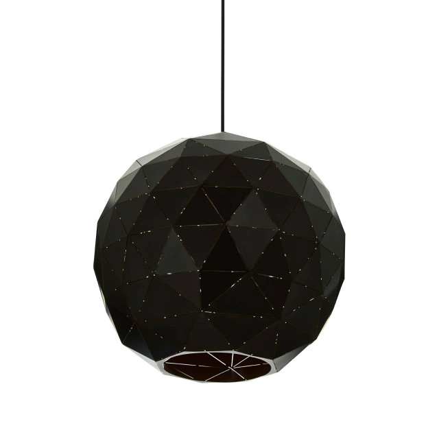 Premier Housewares Mateo Medium Black And Copper Pendant Light