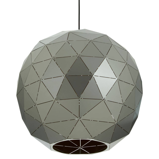 Premier Housewares Mateo Medium Silver Finish Pendant Light