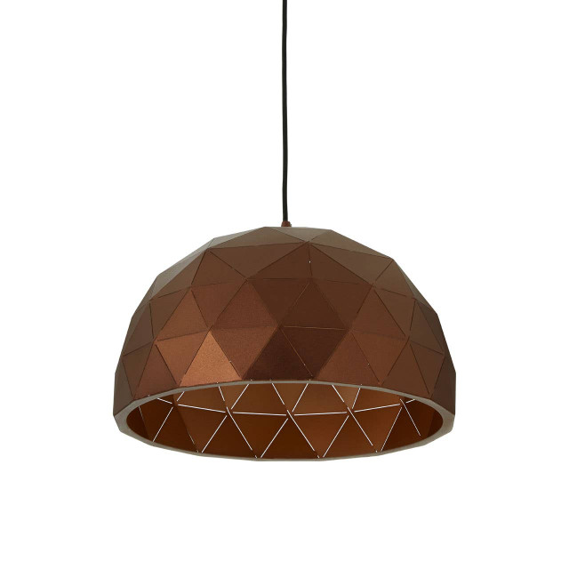 Premier Housewares Mateo Small Coffee Dome Pendant Light