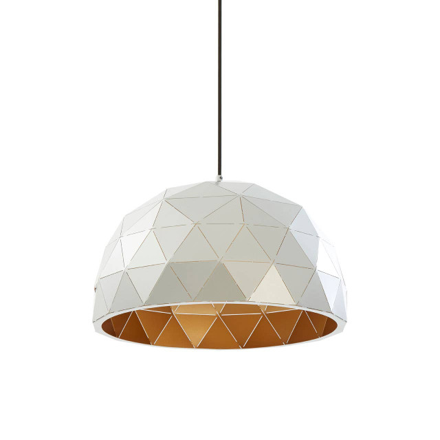 Premier Housewares Mateo Small Silver Dome Pendant Light