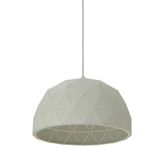 Premier Housewares Mateo Small White Dome Pendant Light