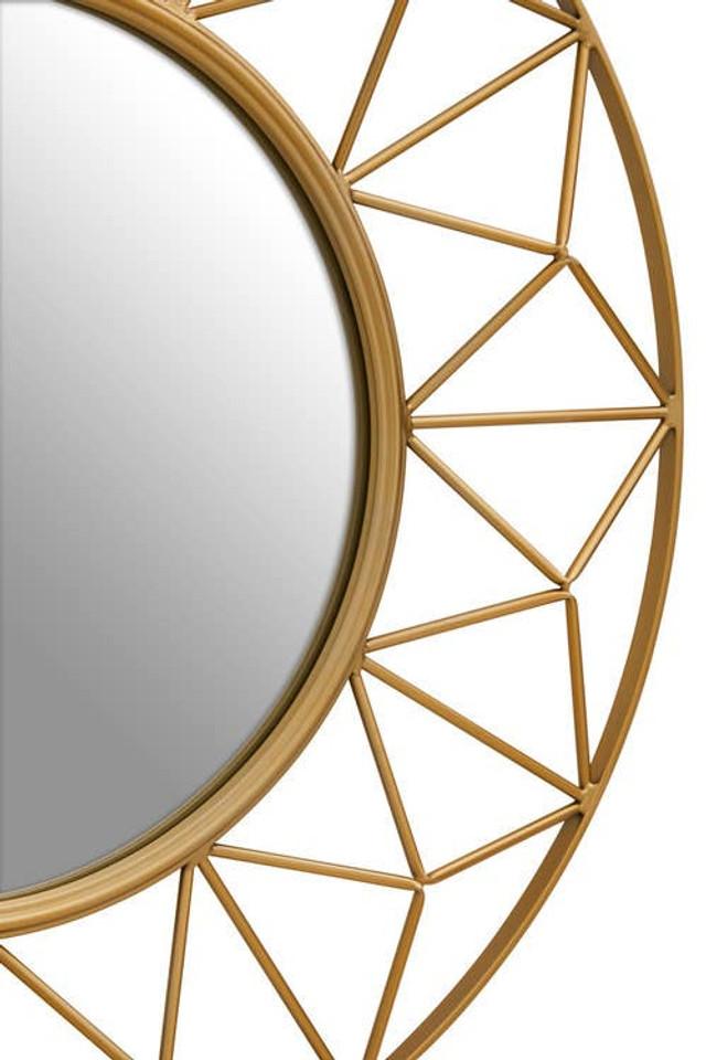 Premier Housewares Matera 3D Round Gold Wall Mirror