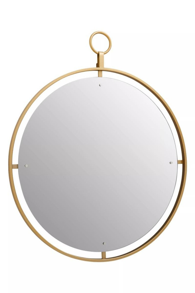 Premier Housewares Matera Gold Wall Mirror With Ring