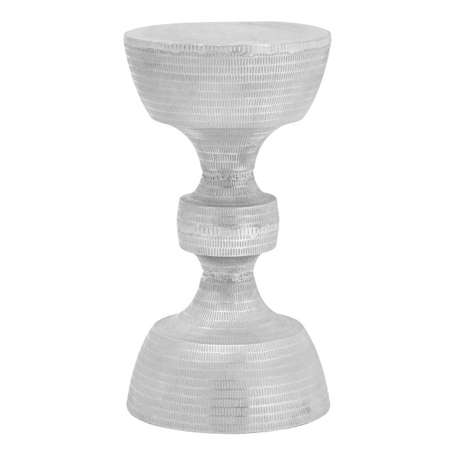 Premier Housewares Matin Large Textured Aluminium Side Table