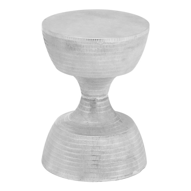 Premier Housewares Matin Small Textured Aluminium Side Table