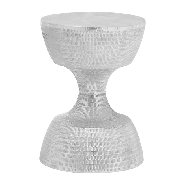 premier housewares Matin Small Textured Aluminium Side Table