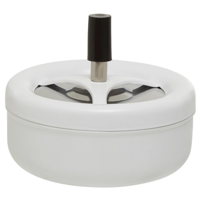 Premier Housewares Matte White Large Spinning Ashtray