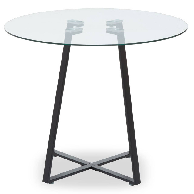 Premier Housewares Metropolitan Matte Black Lattice Dining Table