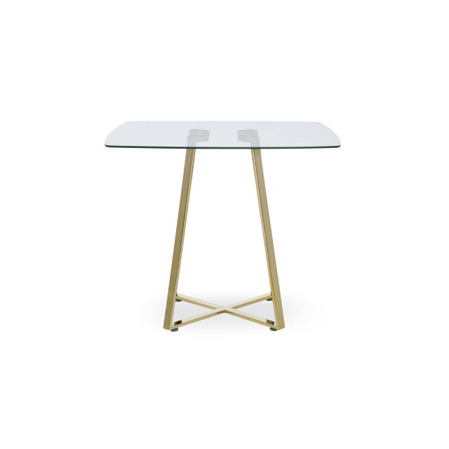 premier housewares Metropolitan Square Gold Finish Dining Table