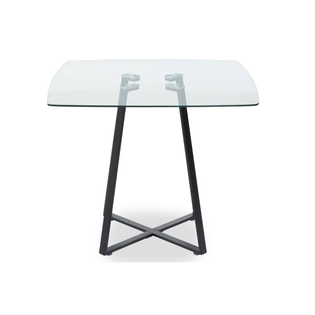 Premier Housewares Metropolitan Square Matte Black Dining Table