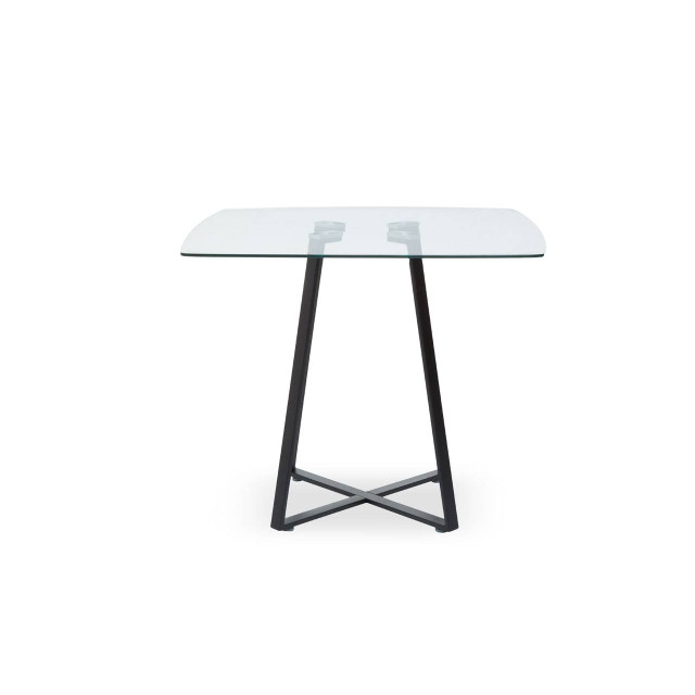 premier housewares Metropolitan Square Matte Black Dining Table