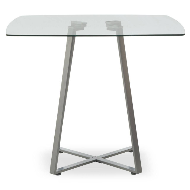 Premier Housewares Metropolitan Square Matte Grey Dining Table