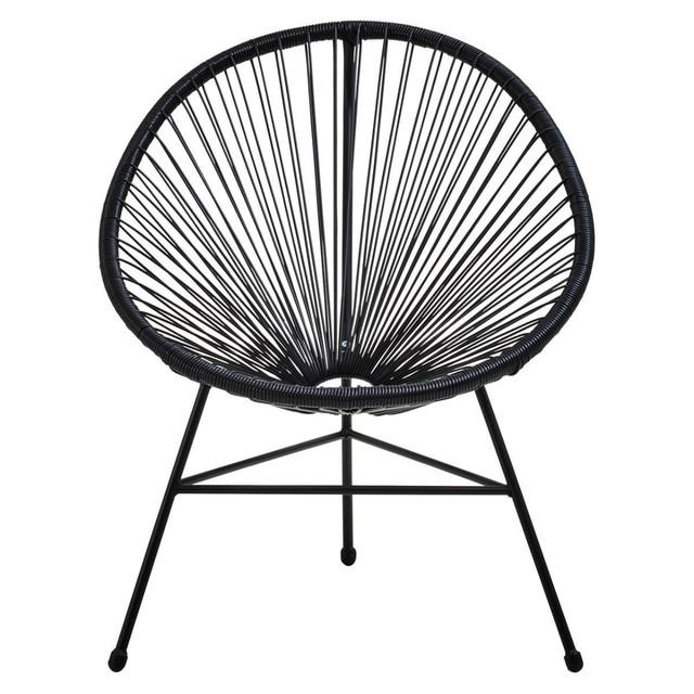 Premier Housewares Miami Black Rattan 3 Piece Patio Set