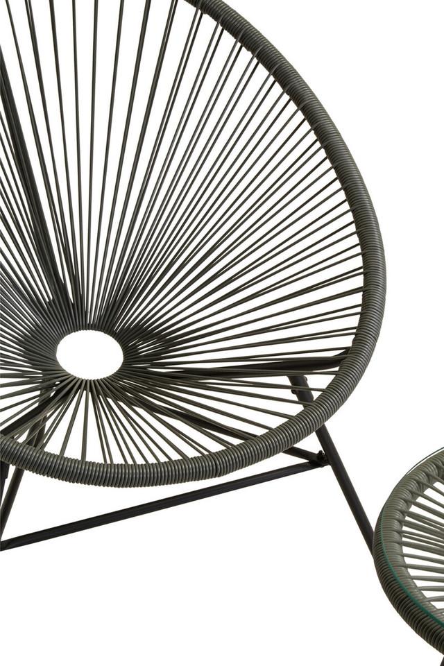 Premier Housewares Miami Grey 3 Piece Rattan Patio Set