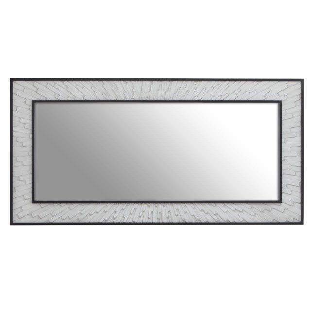 Premier Housewares Milan Grey And White Finish Elm Wood Wall Mirror