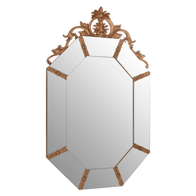 Premier Housewares Milana Wall Mirror With Gold Resin Frame
