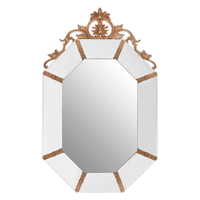 premier housewares Milana Wall Mirror with Gold Resin Frame