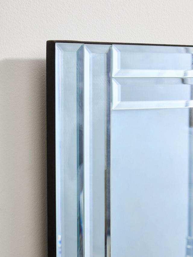 Premier Housewares Milania Bevelled Edge Wall Mirror With Double Line Frame