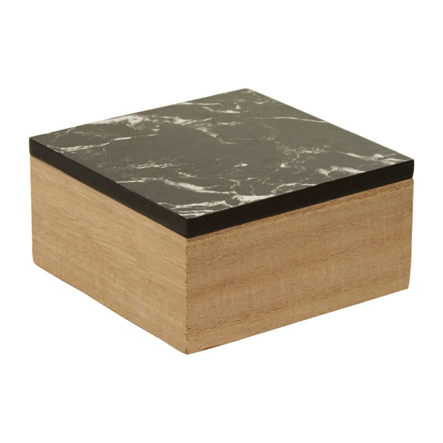 Premier Housewares Mimo Black Marble Effect Trinket Box