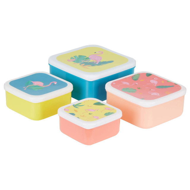 premier housewares Mimo Set Of 4 Flamingo Lunch Boxes