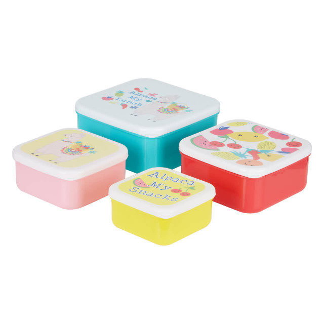 premier housewares Mimo Set Of 4 Fruity Alpaca Lunch Box