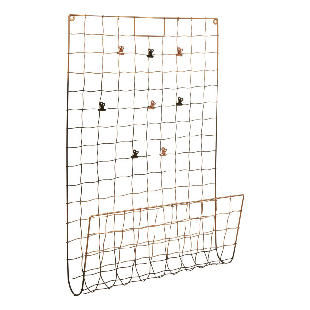 Premier Housewares Mimo Wall Mount Magazine Rack With Clips