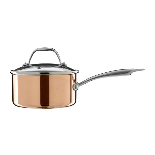 premier housewares Minerva Copper Finish 16cm Saucepan with Lid