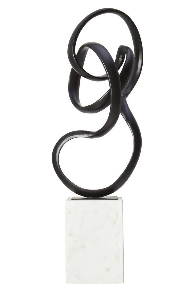 Premier Housewares Mirano Black Finish Aluminium Knot Sculpture