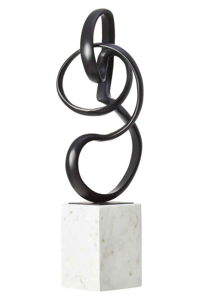 Premier Housewares Mirano Black Finish Aluminium Knot Sculpture