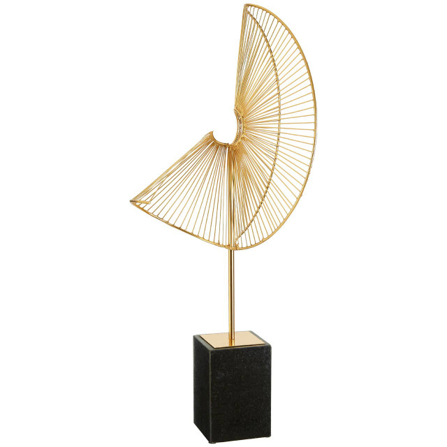 Premier Housewares Mirano Gold Fiinish Web Sculpture