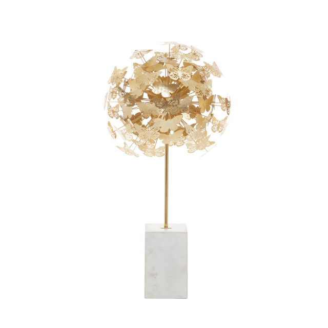 Premier Housewares Mirano Gold Finish Butterfly Sculpture