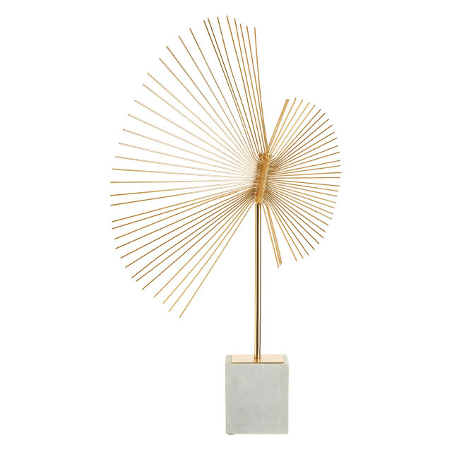 premier housewares Mirano Gold Finish Spiral Sculpture