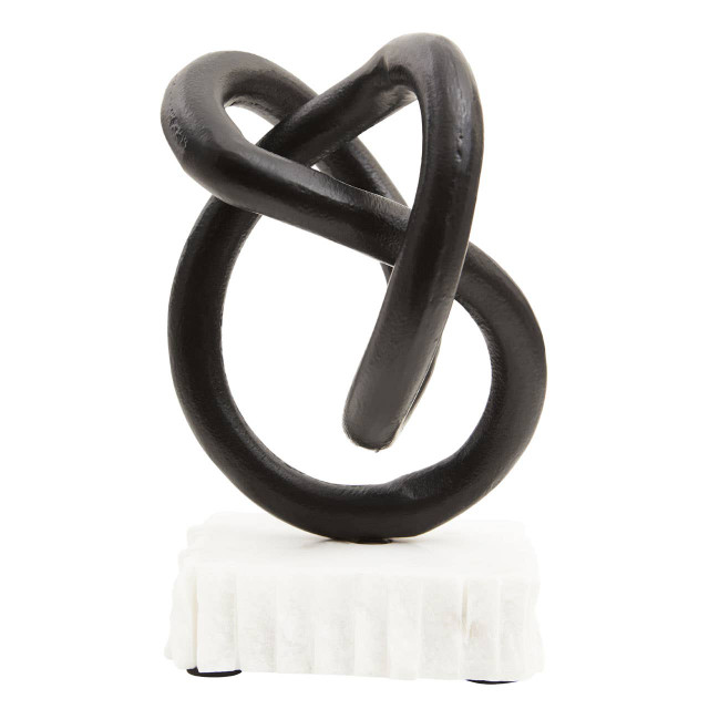 Premier Housewares Mirano Matt Black Knot Sculpture