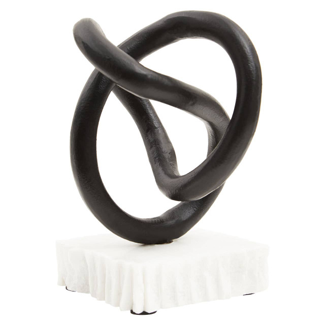 premier housewares Mirano Matt Black Knot Sculpture
